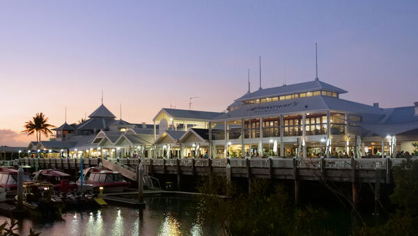 Hemingway's Brewery Port Douglas venue at night